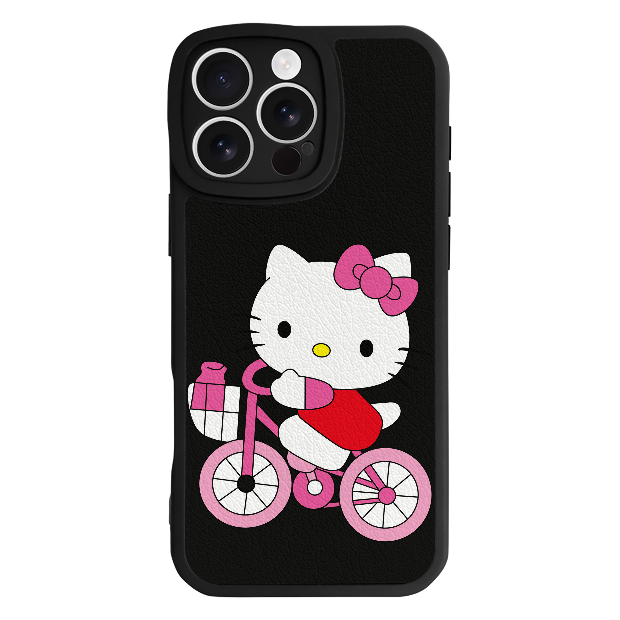 （画像用） Hello Kitty ハローキティ 【iPhone 16シリーズ対応】シリコンスマホケース（レザー調） 材質：シリコン
